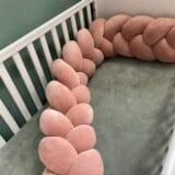 Baby Bumper. Πλεξούδα τριπλής πλέξης / Pink - Ροδακινί - Image 3