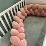 Baby Bumper. Πλεξούδα τριπλής πλέξης / Pink - Ροδακινί - Image 3