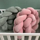 Baby Bumper. Πλεξούδα τριπλής πλέξης / Dark Pink - Σάπιο Μήλο - Image 2