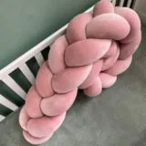 Baby Bumper. Πλεξούδα τριπλής πλέξης / Dark Pink - Σάπιο Μήλο - Image 3