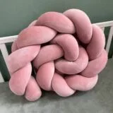 Baby Bumper. Πλεξούδα τριπλής πλέξης / Dark Pink - Σάπιο Μήλο - Image 4