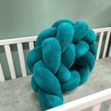 Baby Bumper. Πλεξούδα τριπλής πλέξης / Petrol - Image 2