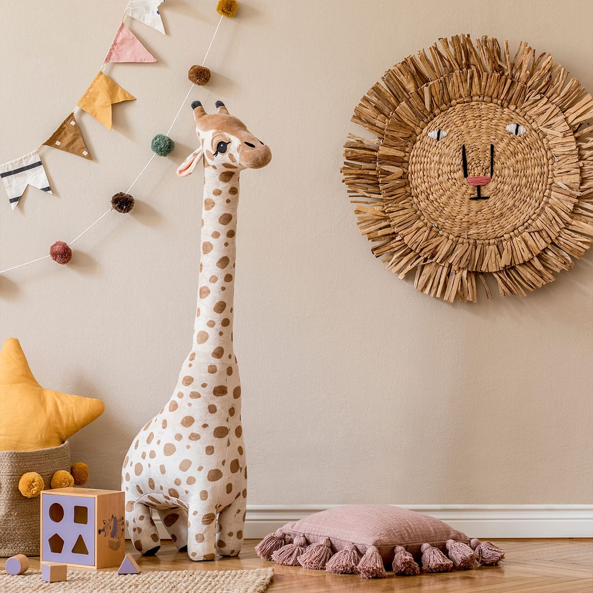 Ollie Bebe Kids Store - Social Post, Boho Room Stuffed Giraffe