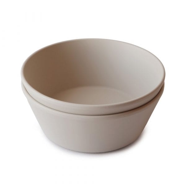 Ollie bebe Mushie Dinner Bowl - Round / στρογγυλά μπολ - Vanilla