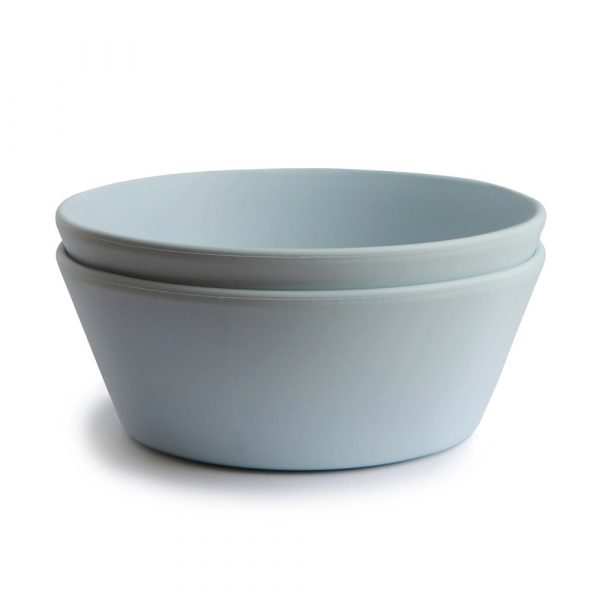 Ollie bebe Mushie Dinner Bowl - Round - Powder Blue