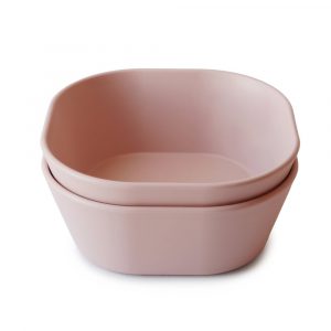 Ollie bebe Mushie Dinner Bowl - Square - Blush