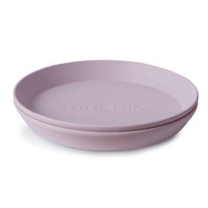 Ollie bebe Mushie Dinner Plate - Round - Soft Lilac