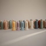 Mushie Finger Toothbrush / Οδοντόβουρτσα χεριού - Cambridge Blue/Shifting Sand - Image 3