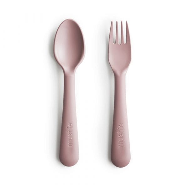 Ollie bebe Mushie Fork & Spoon / Πιρούνι & κουτάλι - Blush