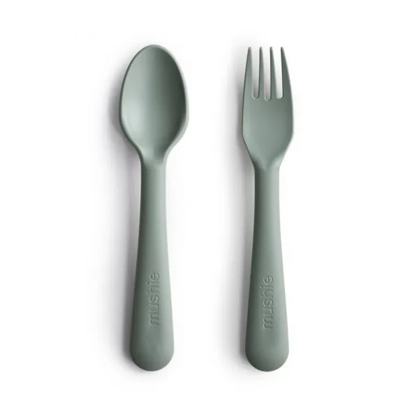 Ollie bebe Mushie Fork & Spoon / Πιρούνι & κουτάλι - Sage