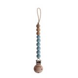 Ollie bebe Mushie Pacifier Clips - Eva Cadet Blue