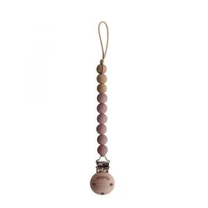 Mushie Pacifier Clips - Eva Cloudy Mauve