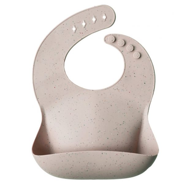 Ollie bebe Mushie Silicone Bib / Σαλιάρα σιλικόνης - Shifting Sand Terrazzo