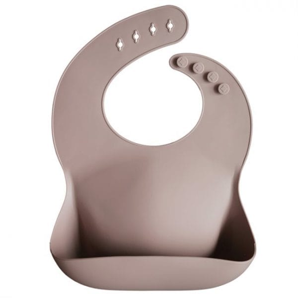 Mushie Silicone Bib / Σαλιάρα σιλικόνης-Warm Taupe