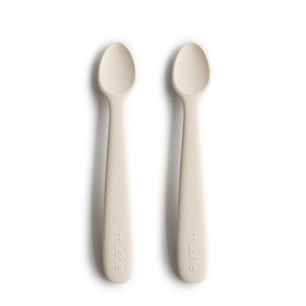 Mushie Silicone Feeding Spoons 2-Pack / Κουτάλια σιλικόνης- Ivory