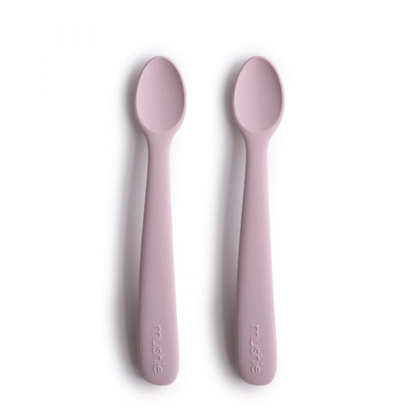 Ollie bebe Mushie Silicone Feeding Spoons 2-Pack / Κουτάλια σιλικόνης - Soft Lilac