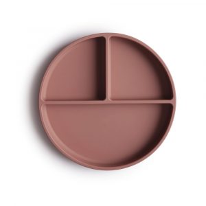 Ollie bebe Mushie Silicone Plate / Πιάτο σιλικόνης - Cloudy Mauve