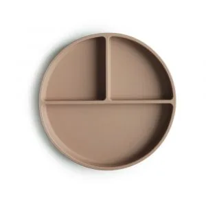 Ollie bebe Mushie Silicone Plate / Πιάτο σιλικόνης - Natural