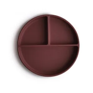 Ollie bebe Mushie Silicone Plate / Πιάτο σιλικόνης - Woodchuck