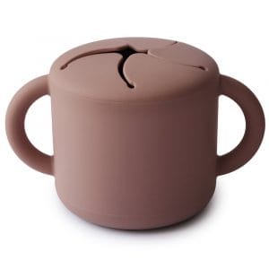 Ollie bebe Mushie Snack Cup - Cloudy Mauve
