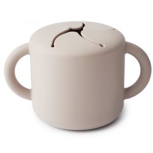 Ollie bebe Mushie Snack Cup - Ivory