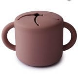 Ollie bebe Mushie Snack Cup - Woodchuck