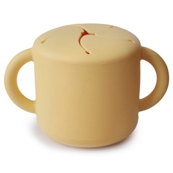Ollie bebe Mushie Snack Cup - Pale Daffodil