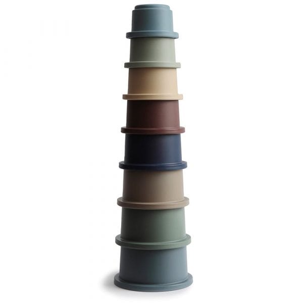 Ollie bebe Mushie Stacking Cups - Forest