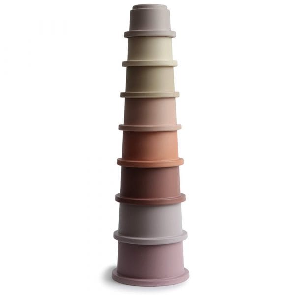 Ollie bebe Mushie Stacking Cups - Petal