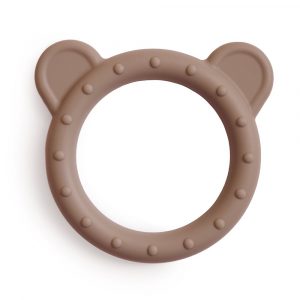 Ollie bebe Mushie Teether - Bear - Natural