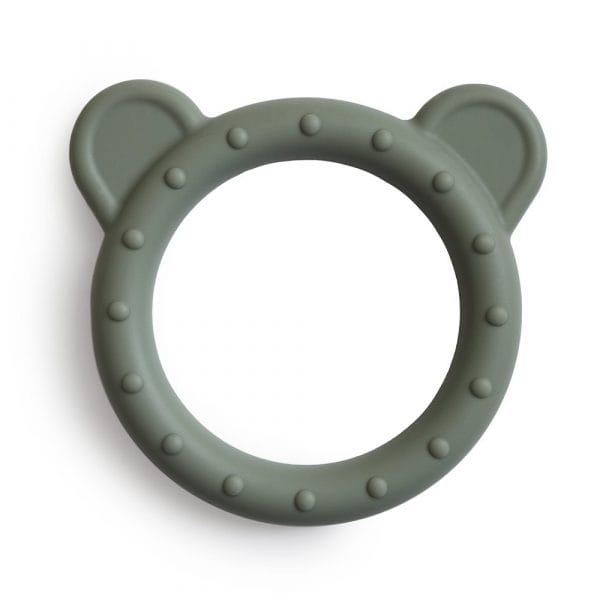 Ollie bebe Mushie Teether - Bear - Dried Thyme