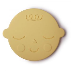 Ollie bebe Mushie Teether - Face - Banana Cream