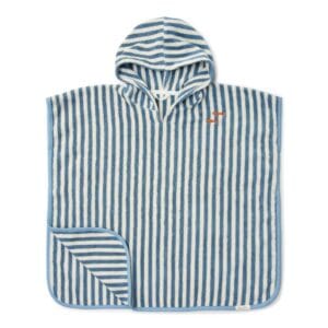 Ollie bebe LITTLE DUTCH. Παιδικό πόντσο Ocean Sea Life Ocean Blue