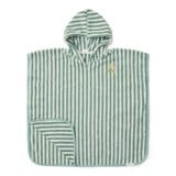 Ollie bebe LITTLE DUTCH. Παιδικό πόντσο Seashells and Stripes Surf Blue