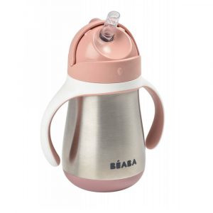 Ollie bebe BEABA Stainless Steel Cup Straw 250ml - Pink