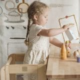 MeowBaby® Wooden Kitchen Helper - Learning tower / Πύργος εκμάθυσης - Natural Wood - Image 4
