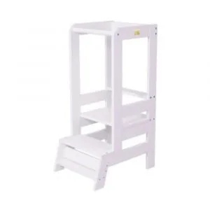Ollie bebe MeowBaby® Wooden Kitchen Helper - Learning tower White