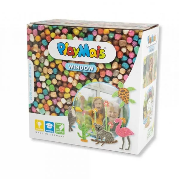 Ollie bebe Playmais Κατασκευές με σφουγγαράκια από καλαμπόκι για τζάμι 2300τμχ. - Ζωάκια