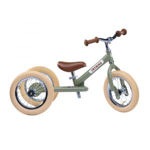 Ollie bebe Trybike Τρίκυκλο που μετατρέπεται σε ποδήλατο ισορροπίας Πράσινο Vintage