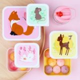 A little lovely company: Σετ 4 δοχεία φαγητού Lunch & Snack Box "Forest Friends" - Image 2