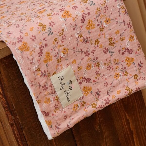 Ollie bebe Spring Flowers Minky Κουβερτούλα από Βαμβακερή Μουσελίνα
