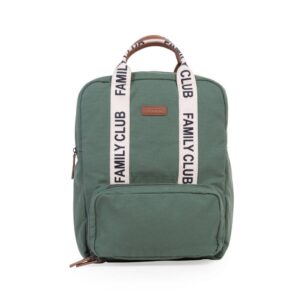 Ollie bebe CHILDHOME Family Club Backpack Signature Canvas - Green