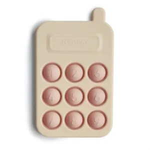 Ollie bebe Mushie Phone Press Toy - Blush