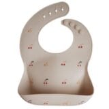 Ollie bebe Mushie Silicone Bib - Cherries