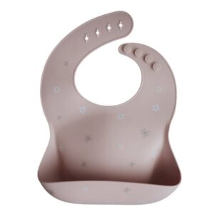 Ollie bebe Mushie Silicone Bib - Daisy