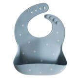 Ollie bebe Mushie Silicone Bib - White Daisy