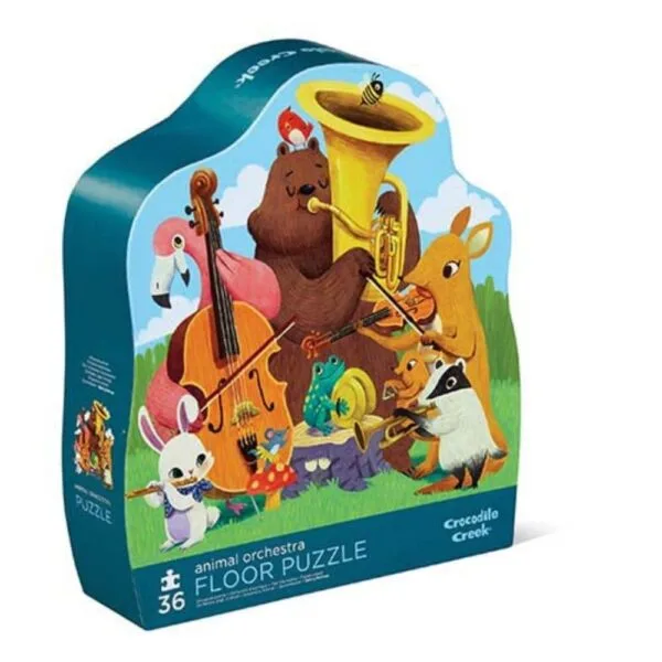 Ollie bebe CROCODILE CREEK. Παζλ δαπέδου 36 κομματιών Ορχήστρα των Ζώων