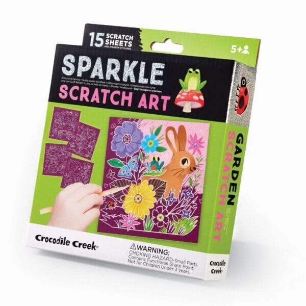 Ollie bebe CROCODILE CREEK. Σετ ζωγραφικής Sparkle Scratch Art Κήπος