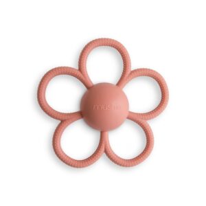 Ollie bebe Mushie Rattle Teether - Daisy