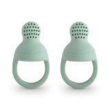 Ollie bebe Mushie Silicone Fresh Food Feeder 2-Pack - Cambridge Blue